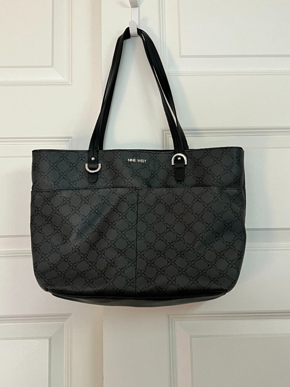 Nine West Black Logo-Print Tote